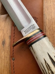 Marbles USA MA-ID7S Bowie with Stag Handle and Original Sheath
