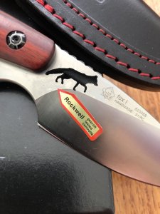 Puma Knife: Puma IP Fox I Laser Cut Sandalwood Handle