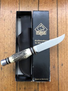 Puma Knife: Puma 2010 Pathfinder Bowie Handmade Knife with Genuine Stag Handle