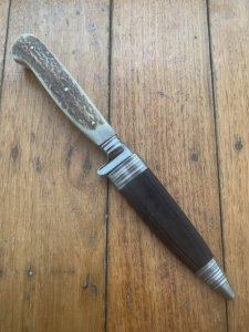 Linder Original Classic Super Stahl Nicker Knife with Stag Handle