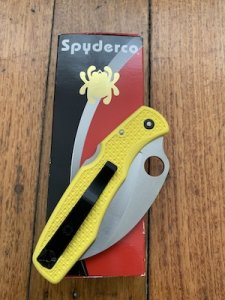 Spyderco SEKI Japan SpyderHawk H1 Serrated Blade Lock Back Folding Knife in Original Box