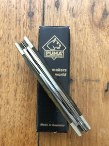 Puma Knife: Puma Stockman Folding Knife with Green Bone Handle with Box