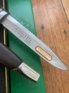 Puma Knife: Puma 1970 Vintage 3573 Boot Knife with Stag Handle & Original Box  #22072
