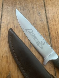 1970's DENIFL Solingen Jagdnicker Knife with Chamois Handle & Sheath