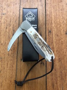 Puma Knife: Puma IP LaCaza Stag II Folding Knife with Stag Antler Handle