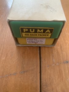 Puma Knife: Puma Rare 1975 Packer Folding Knife in original Green Box # 51572