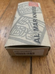 Al Mar Japan E1003BMT Falcon Black Micarta Handle Gentlemen's Knife in original Pouch and Box