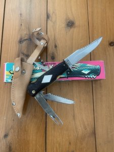 1960'S German Solingen All Purpose Fishing Knife in Sheath