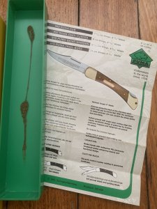 Puma Rare model 970 Game Warden 1987 Hoffritz Folding Lock Knife in box & Warranty #43782