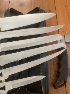Kershaw Knife: Vintage KERSHAW KAI BLADE TRADER Japanese 6 Blade Knife Set with Rubberised Handle & Case