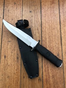 Kizlyar Knife: Kizlyar Original Mirror Finish Sh-8 Straight Blade with Rubberised Handle No: 5029