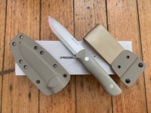 Real Steel Knives RS3726C-Coyote BushCraft III Knife with Kydex Sheath