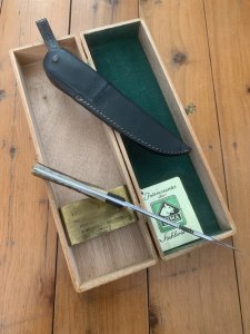 Puma Knife: Puma 1967 ForsterNicker Knife with Stag Handle & Original Wooden Box #84607