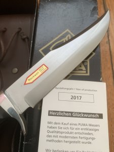 Puma Knife: Puma 2016/17 Bowie Sedona Bowie with Ebony Wood Handle