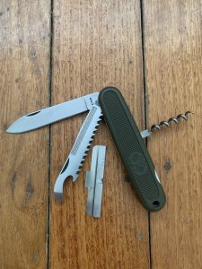 AITOR/BUNDESWEHR German Army Folding Pen Knife with Saw Blade Cork Screw and Awl