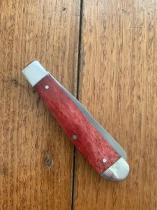 Puma Knife: Puma 2004 Trapper Lockback Knife with Red Smooth Bone Handle