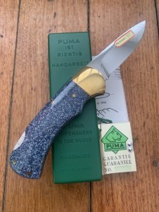 Puma Knife: Set of 4 Special Edition 90's 4 Star Folding Lock Blade Knives wth Custom Corelon Handles