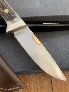 Puma Knife: Puma Limited Edition 113598 Model Rotwildmesser Handmade Knife with Stag Antler Handle