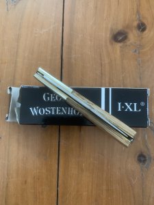 George Wostenholm IXL Sheffield made Barlow Oak Handled Pocket knife in original box