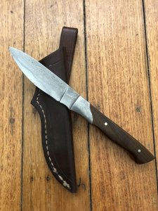Jones Custom Australian Made Lock Back Folding Knife with Jigged Bone Handle and Pouch
