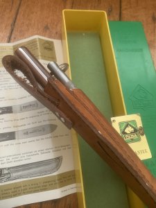 Puma Knife: Puma 1973 Rabbiter Set in Original Sheath and Plastic Box with Tag