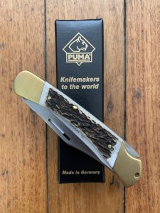 Puma Knife: Current Puma Prince Folding Knife with Sambar Stag Antler Handle