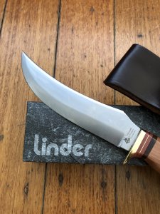 Linder Classic Skinner with 6" Carbon Steel Blade and Plum wood handle