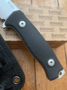 LionSTEEL Italy. Model M5 G10 G10 Handle Silver Blade with Tactical Sheath