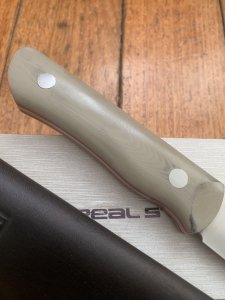 Real Steel Knives RS3726C-Coyote BushCraft II Knife with Leather Sheath