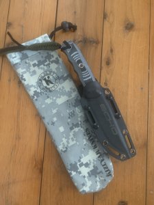 Kizlyar Knife: Kizlyar AUS-8 Original ECHO Black Straight Blade with G10 Handle
