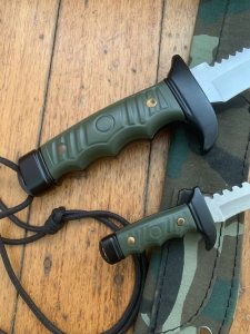 Nieto older Spanish Premium Hunting Bowie Knife Twin Set and Sheath