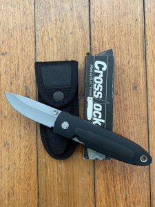 Buck Knife: Buck Cross Lock Deputy 1 Twin Blade Folding Lockback Knife with Pouch