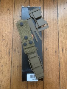 Gerber Model StrongArm Drop Point Coyote Brown Military Knife in Belt Sheath & Box