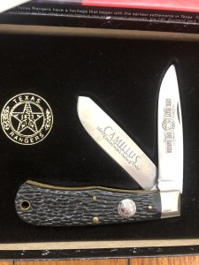 Camillus Texas Ranger Knife: Texas Ranger Limited Edition Commemorative in original Collectable box