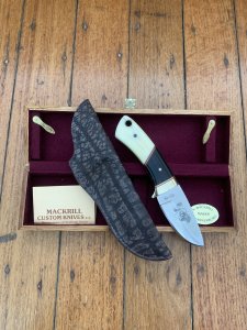 Mackrill Custom Knives 1995 No.2 SCI Limited edition Cape Buffalo Horn/Bone Handle#89-100