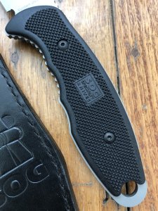 SOG Vintage Original early USA model TL-01 Team Leader Tactical Knife with Heavy Duty Leather Sheath