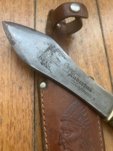 German Knife: 1950's-60's Hubertus Solingen Throwing Knife with Sheath