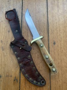 Puma Knife: Puma 11 6385 Original Rare 'LEFT' Hand 1970 Trappers Companion in original sheath