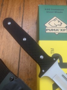 Puma XP 15" New Model Pig Sticker knife with Black Pakkawood Handle and Kydex Sheath