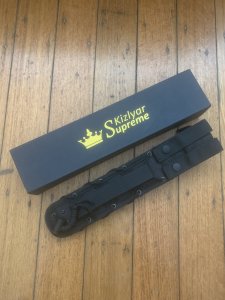 Kizlyar Knife: Kizlyar Original Aggressor D2 Semi-Tanto Blade with Kraton Handle