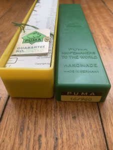 Puma Model 960 CUB 1989 Folding Lock Knife in original box Serial Number 23981