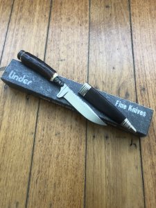 Linder Pro-Nicker Knife with 8cm Blade and Capercaillie Decorated Cap