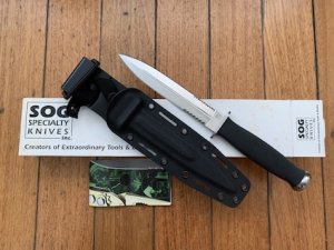 SOG Vintage Original Desert Commando Dagger by SEKI Japan with Kydex Tactical Sheath