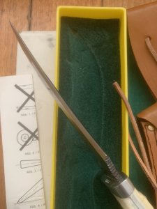 Puma Knife: Rarer 1981 Puma 6373 Skinner with Stag Antler Handle Correct Box and Warranty