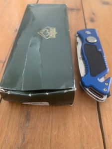 Puma Knife: Puma Very Rare 2007 Model 890012 PFR (Police Fire and Rescue) Folding Knife in Original Box