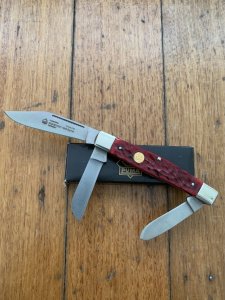 Puma Knife: Puma Bantam Folding Knife with Bright Red Bone Handle 2004