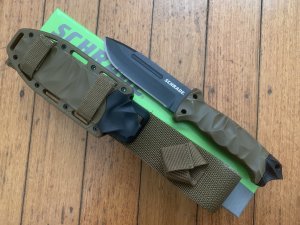 Schrade Knife: Schrade SCHF40D Coyote Drop Point Knife With Coyote Tactical Sheath
