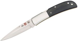 Al Mar Japan E1003BMT Falcon Black Micarta Handle Gentlemen's Knife in original Pouch and Box