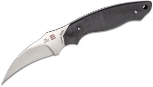 Al Mar Japan BU2-2 Backup 2 Fixed 3" Hawkbill Blade, Micarta Handle, Leather Sheath