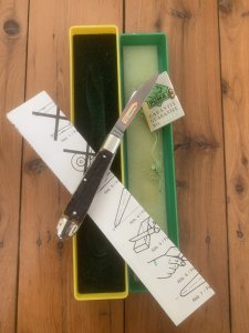Puma Knife: Puma Original Rare 1984 Pony 620 Twin Blade Knife with Stag Antler Handle #18481